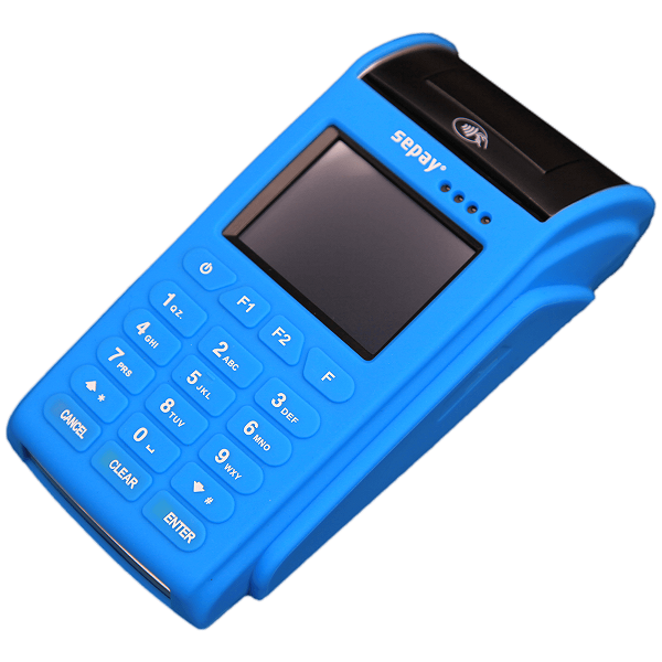 Blauwe siliconen beschermhoes SEPAY Mobiel (G2)