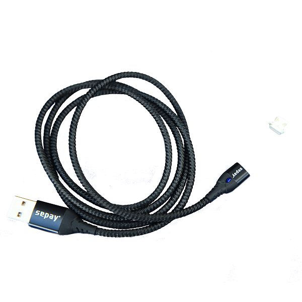 USB oplaadsnoer met magnetische micro-USB connector (1 meter)