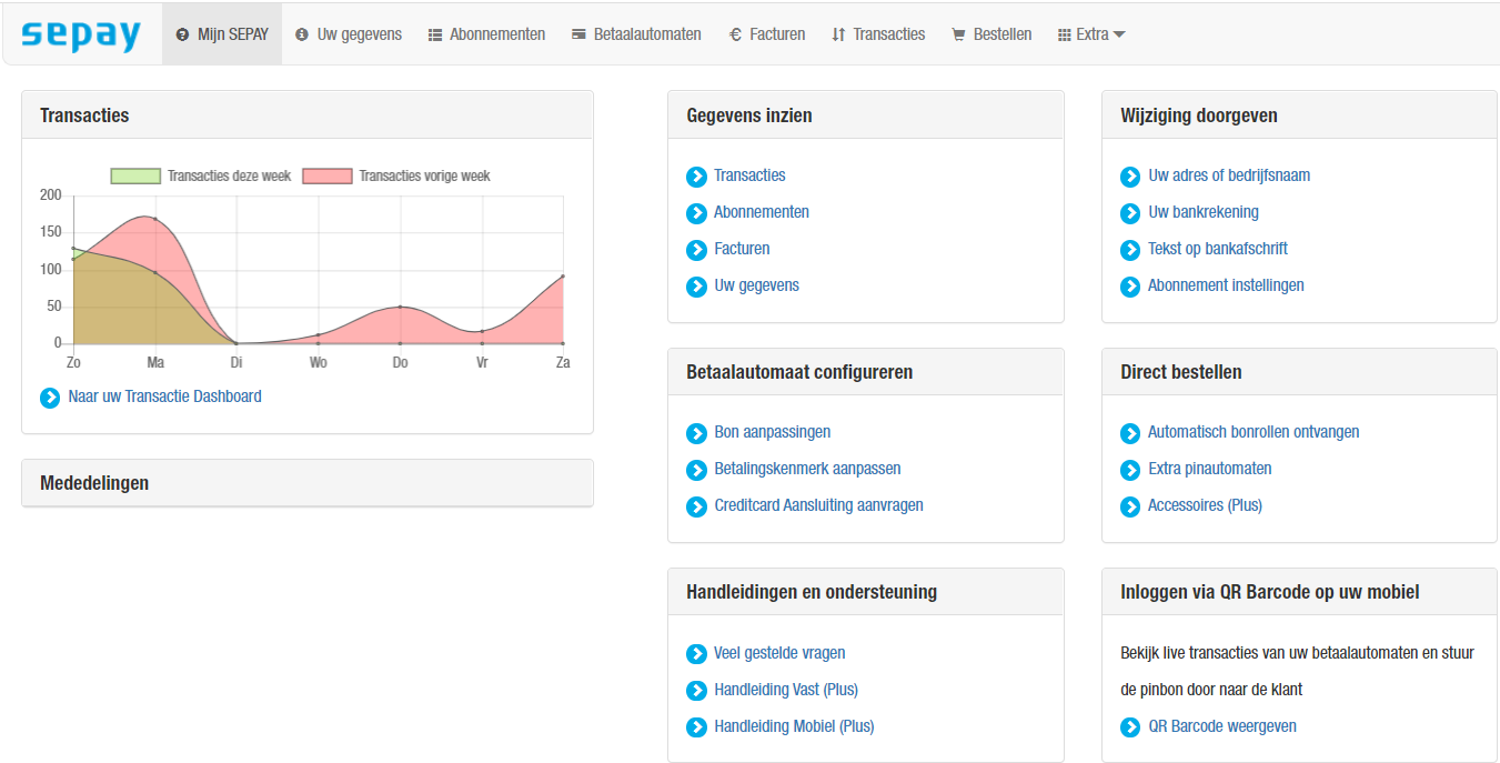 Mijn SEPAY Dashboard