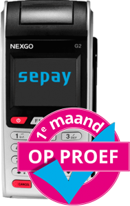 SEPAY Mobiele Betaalterminal - 1 Maand op Proef